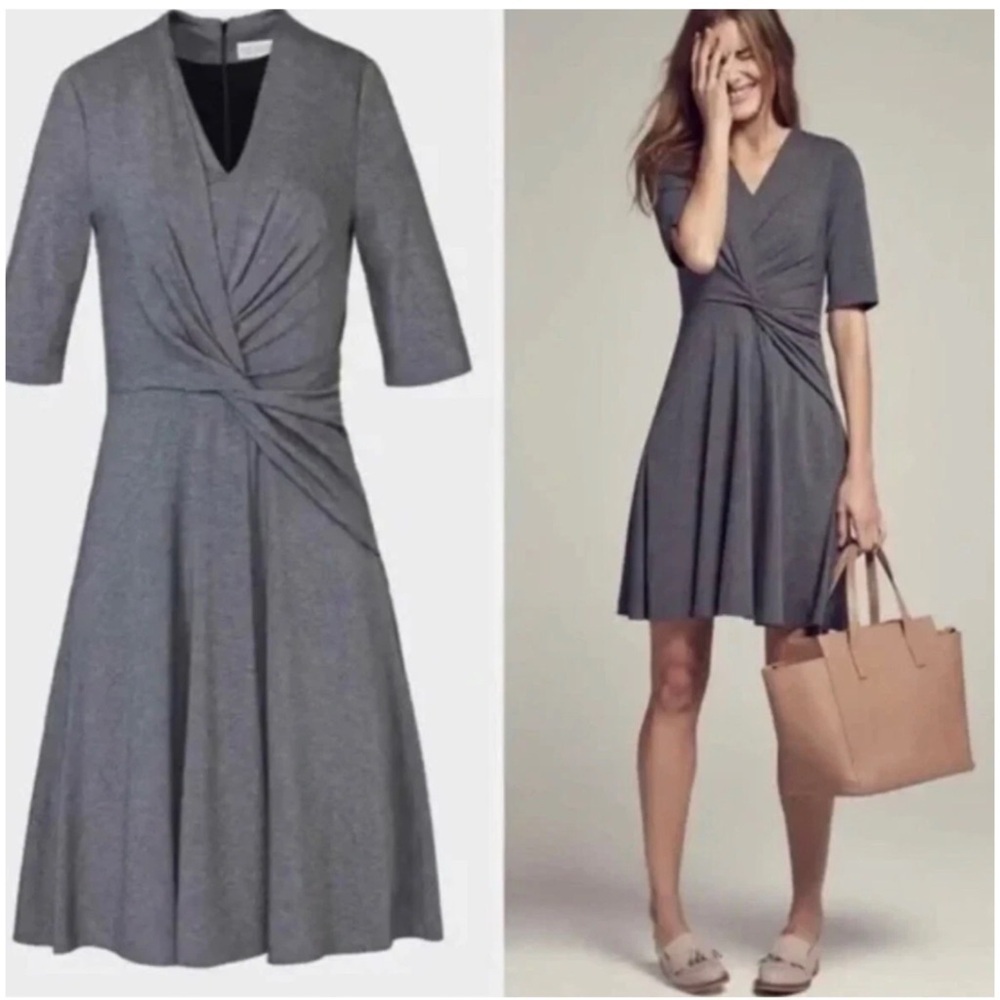 NWT M.M. LAFLEUR Career Work Wear The Jenny 2.0 Dress Twist Front Size 14